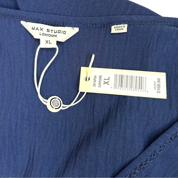 Max Studio London Women’s Sapphire Above The Knee Midi Peplum Dress Size XL - Picture 3 of 11